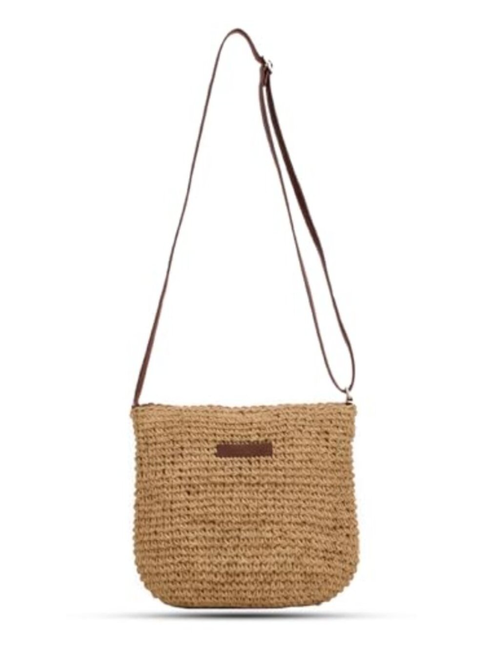 Handwoven Straw Beach Bag Crossbody Shoulder Purse Summer Boho Tote